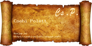 Csehi Polett névjegykártya